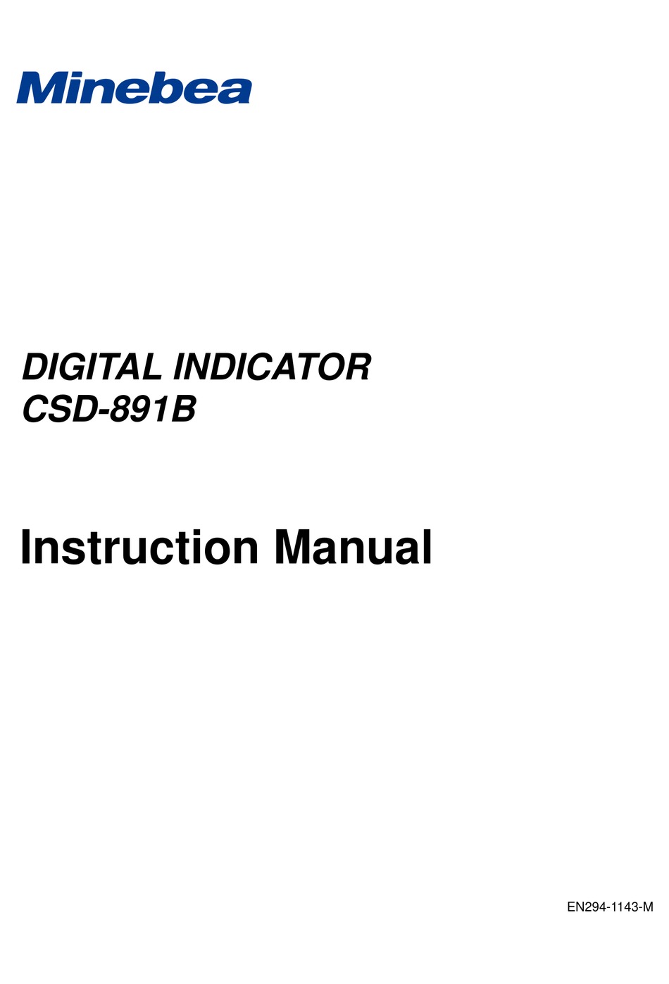 MINEBEA CSD-891B INSTRUCTION MANUAL Pdf Download | ManualsLib MINEBEA CSD-891B INSTRUCTION MANUAL Pdf Download | ManualsLib