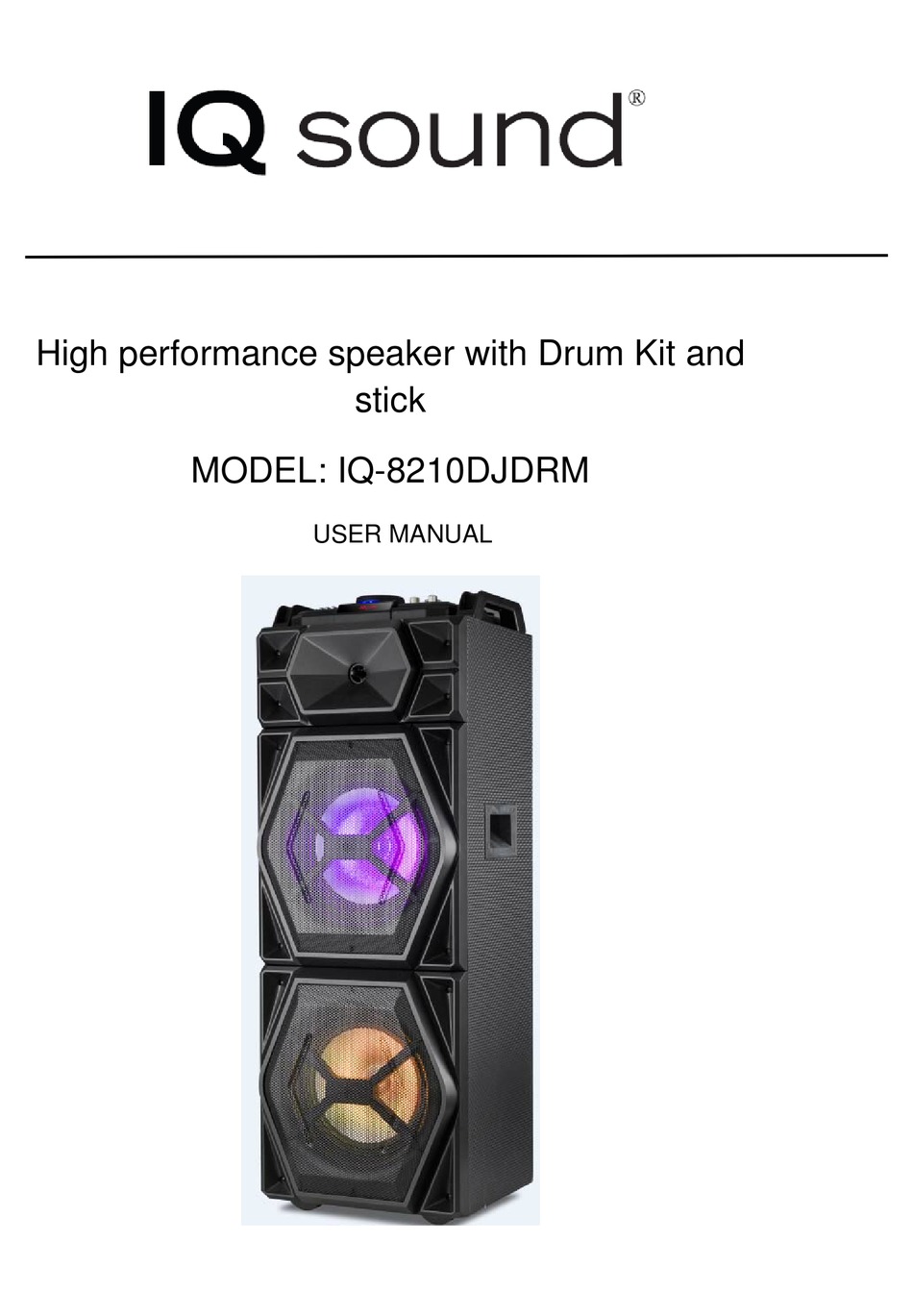 Iq Sound Iq 8210djdrm User Manual Pdf Download Manualslib