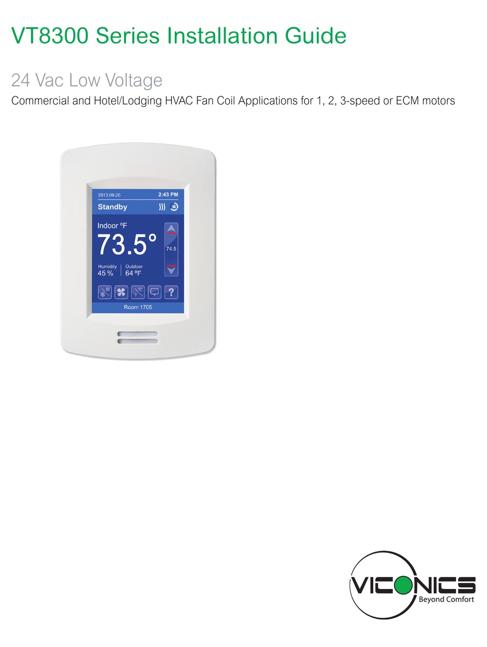 VICONICS VT8300 SERIES THERMOSTAT INSTALLATION MANUAL ManualsLib