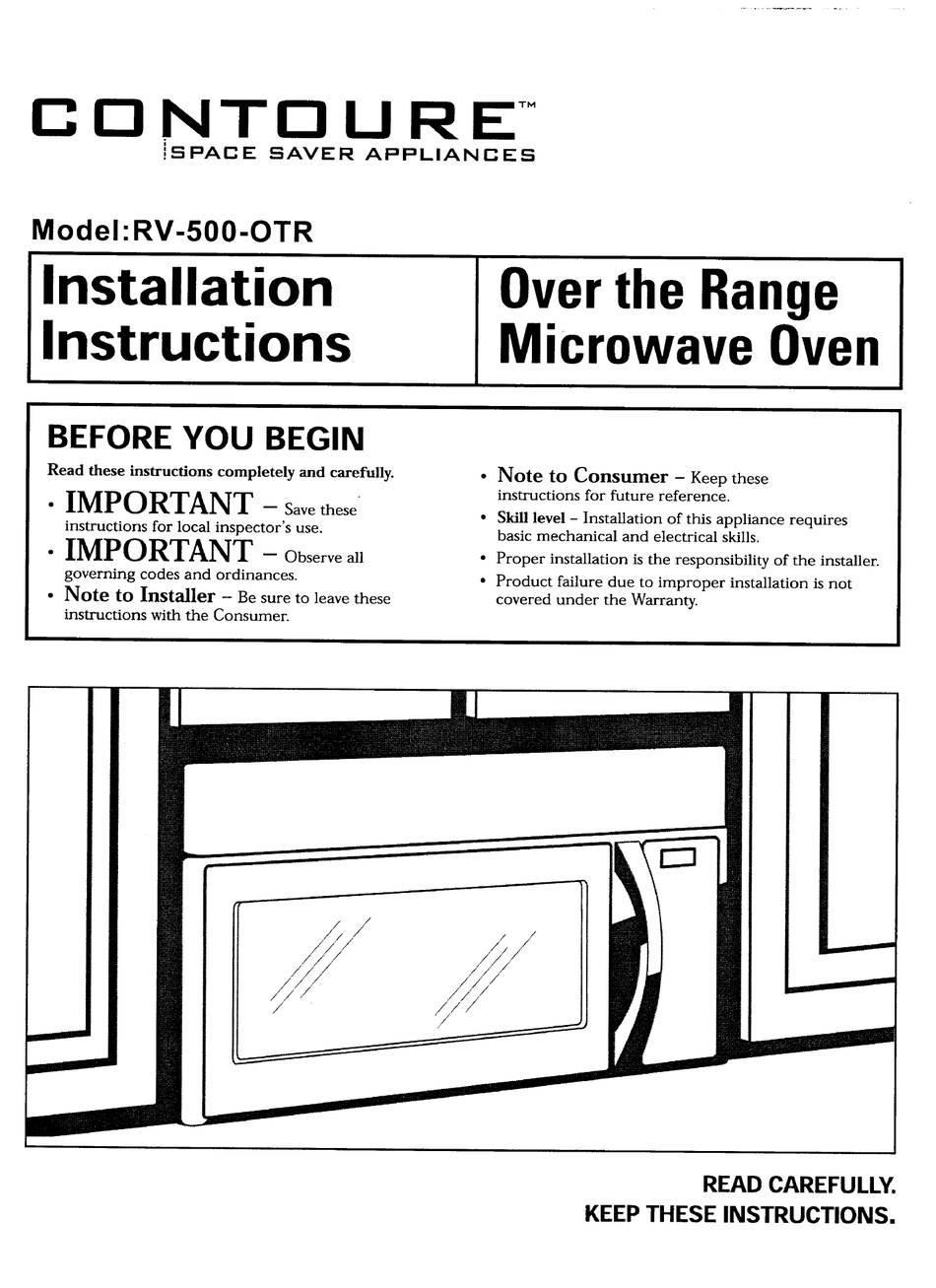 Contoure Rv 500 Otr Installation Instructions Manual Pdf Download Manualslib Contoure Rv 500 Otr Installation Instructions Manual Pdf Download Manualslib