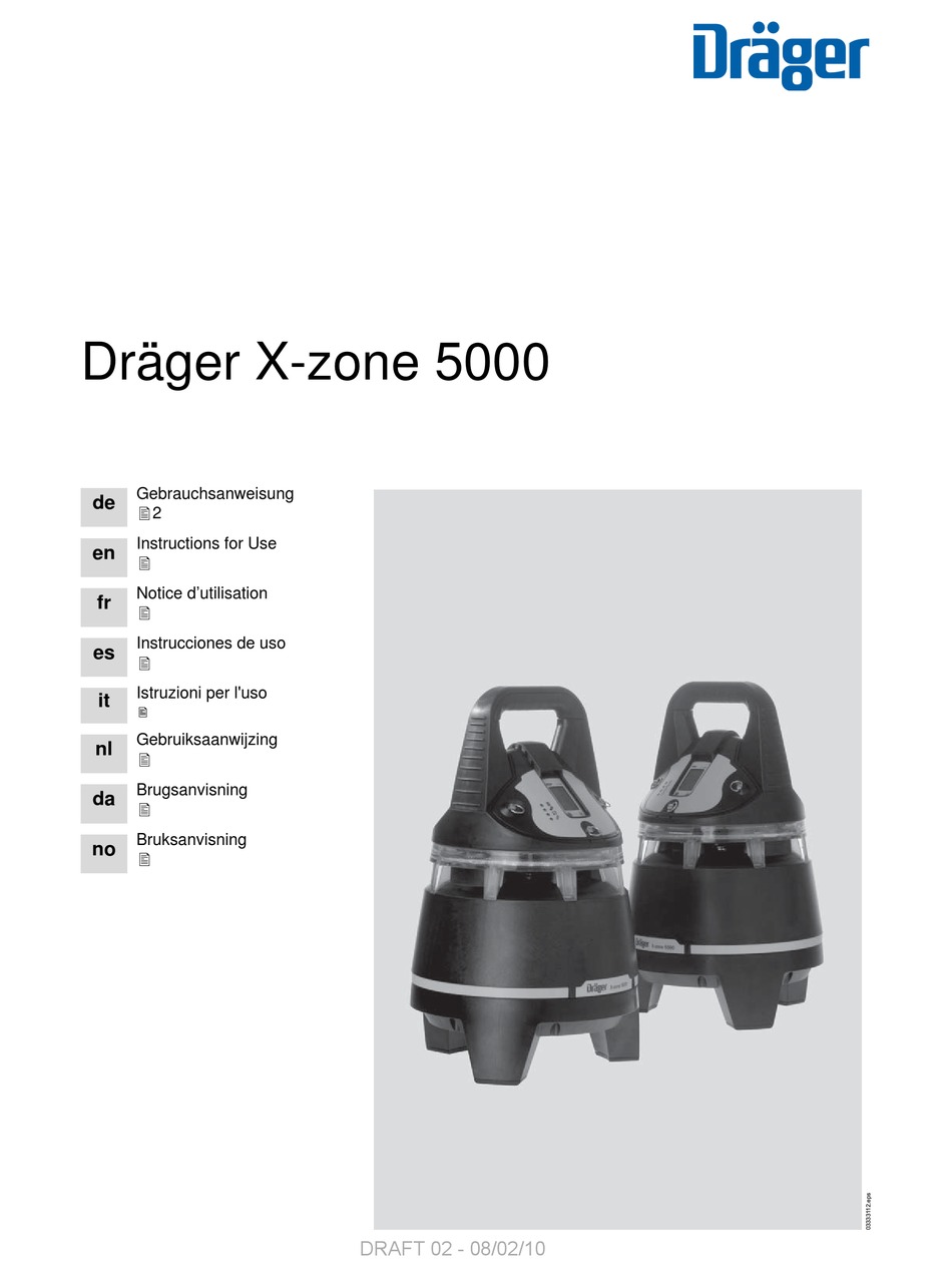 DRÄGER X-ZONE 5000 GAS DETECTOR INSTRUCTIONS FOR USE MANUAL | ManualsLib