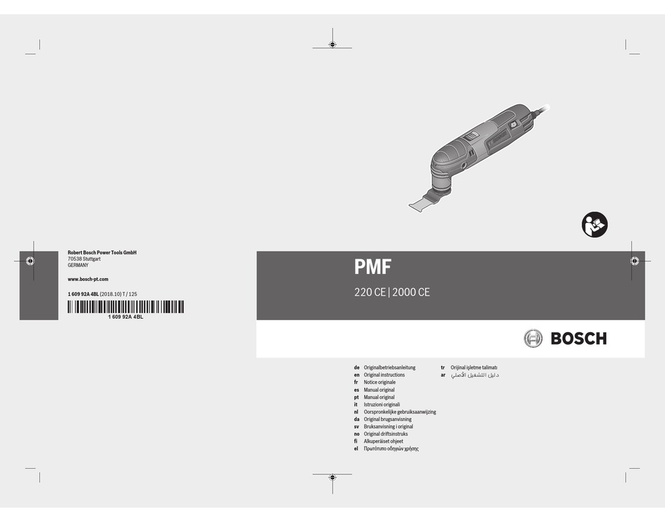 Bosch Pmf 2 Ce Original Instructions Manual Pdf Download Manualslib