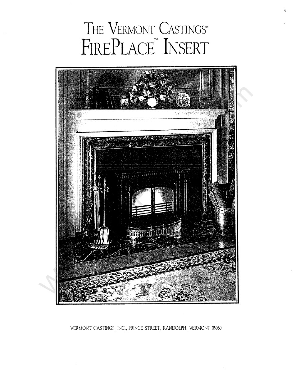 VERMONT CASTINGS 0044 INDOOR FIREPLACE MANUAL | ManualsLib