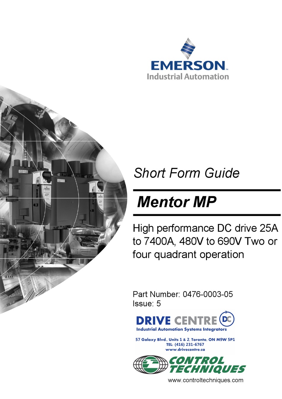 EMERSON MENTOR MP DC DRIVE SHORT MANUAL ManualsLib