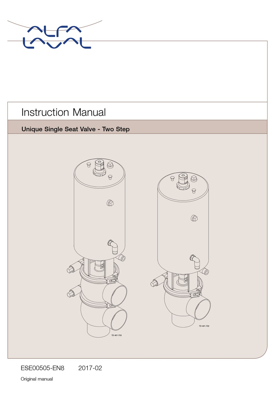 ALFA LAVAL UNIQUE SINGLE SEAT VALVE INSTRUCTION MANUAL Pdf Download ...