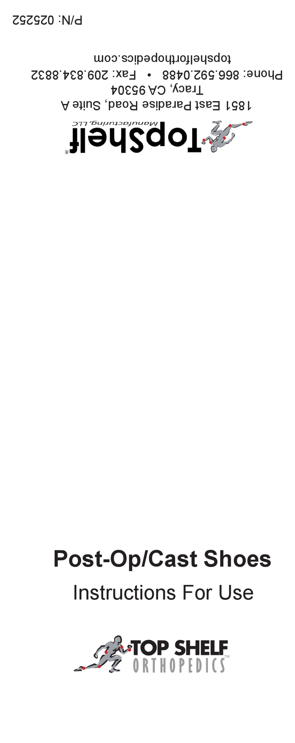 TOP SHELF ORTHOPEDICS POSTOP SHOES INSTRUCTIONS FOR USE Pdf Download