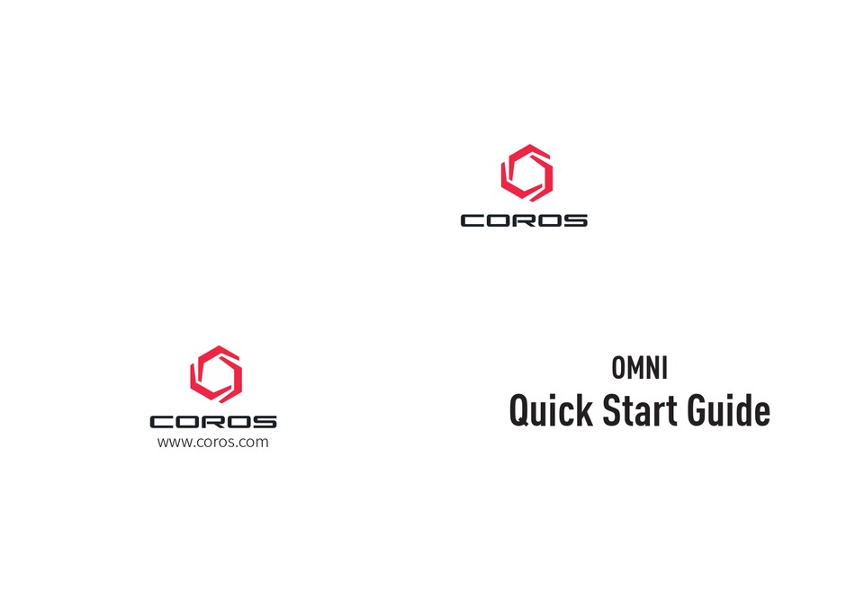 COROS OMNI QUICK START MANUAL Pdf Download ManualsLib