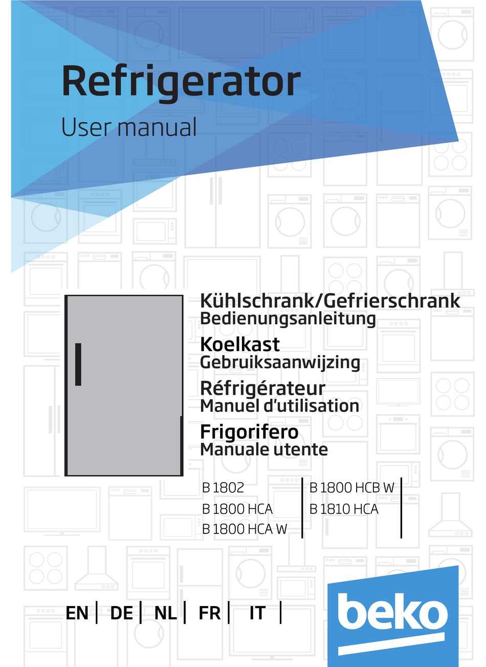 BEKO B 1802 REFRIGERATOR USER MANUAL ManualsLib