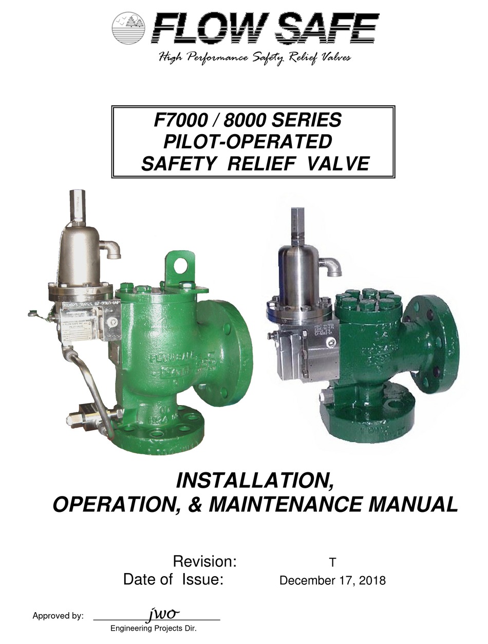 FLOW SAFE F7000 SERIES INSTALLATION, OPERATION & MAINTENANCE MANUAL Pdf