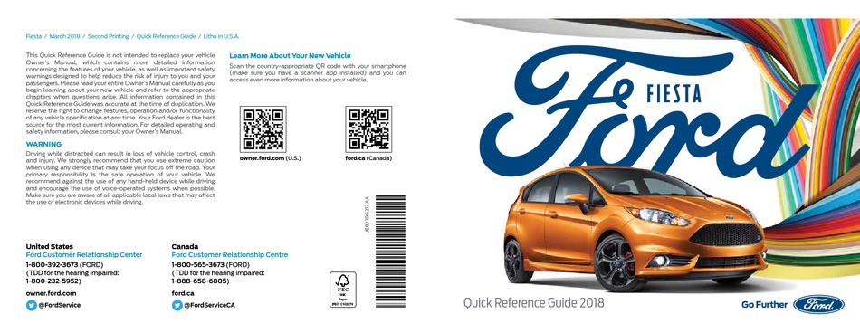 FORD FIESTA HANDBOOK OWNERS MANUAL WALLET SERVICE BOOK 2017-2020 QUICK GUID O335