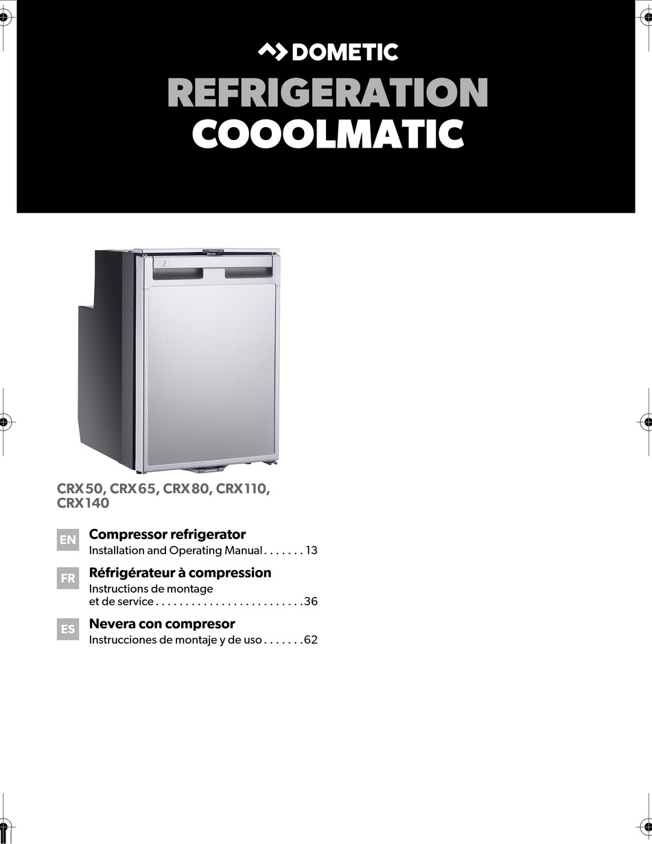 Dometic Crx Series Operating Manual Pdf Download Manualslib