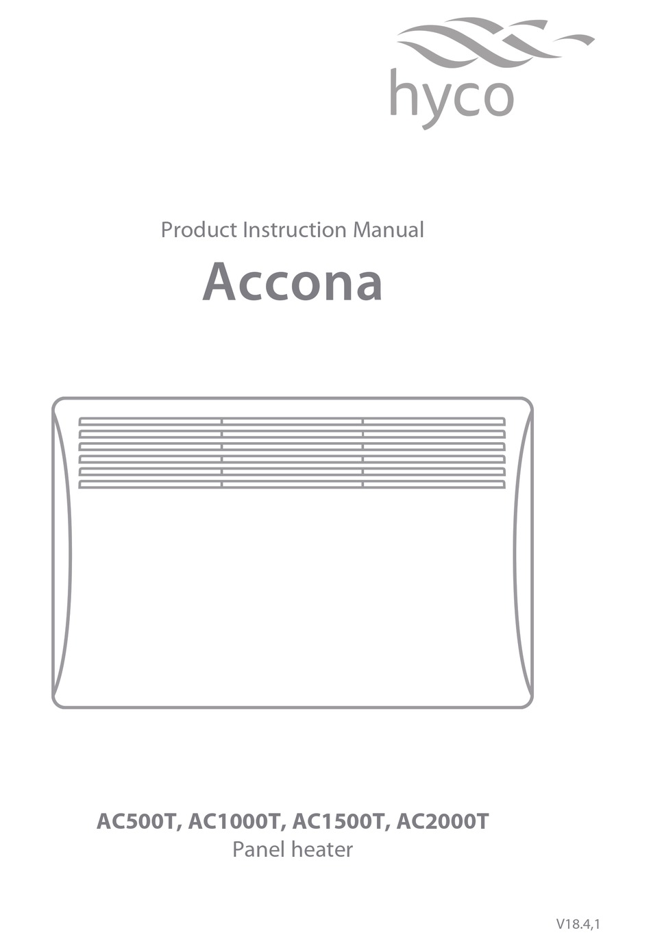HYCO ACCONA HEATER PRODUCT INSTRUCTION MANUAL ManualsLib