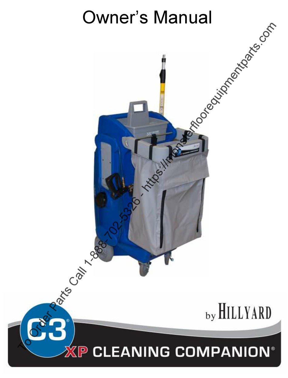 HILLYARD CLEANING COMPANION C3 XP ULTRASONIC JEWELRY CLEANER OWNER'S