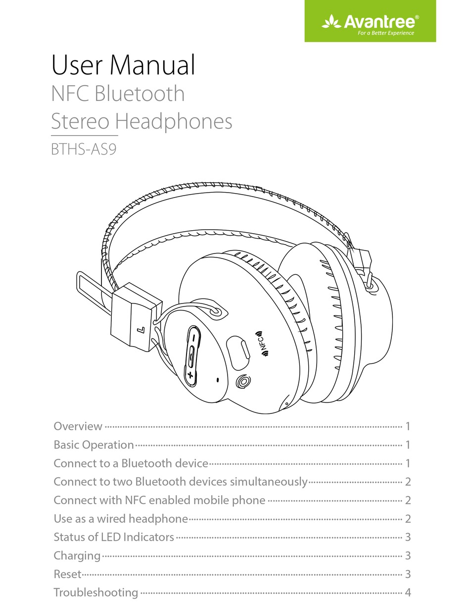 AVANTREE BTHS-AS9 USER MANUAL Pdf Download | ManualsLib
