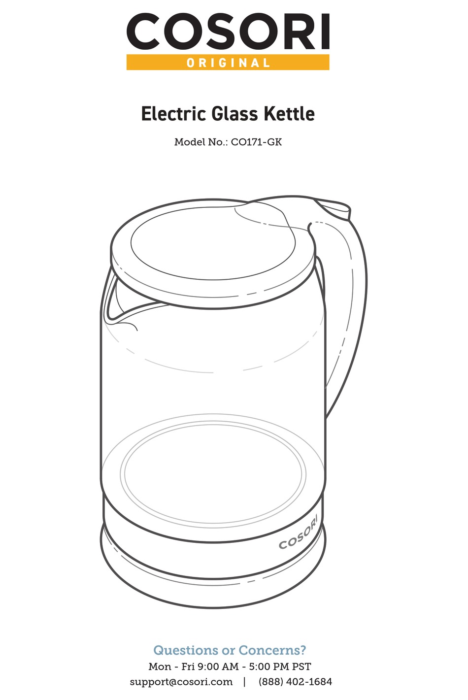 COSORI CO171GK KETTLE INSTRUCTION MANUAL ManualsLib