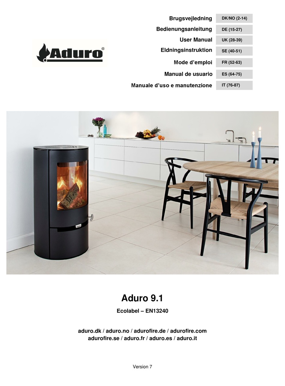 ADURO 9.1 WOOD STOVE USER MANUAL | ManualsLib