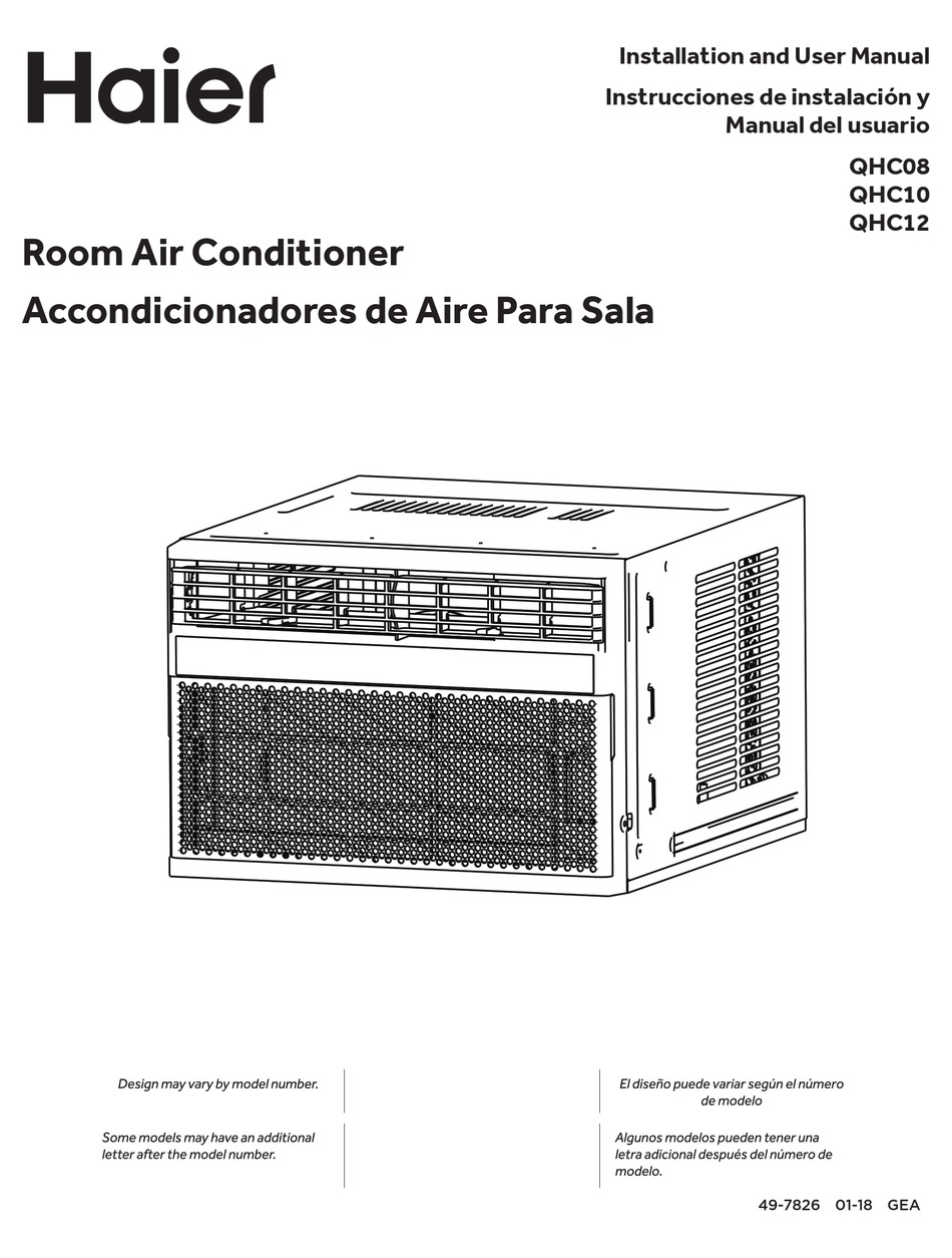HAIER QHC08 AIR CONDITIONER INSTALLATION AND USER MANUAL ManualsLib