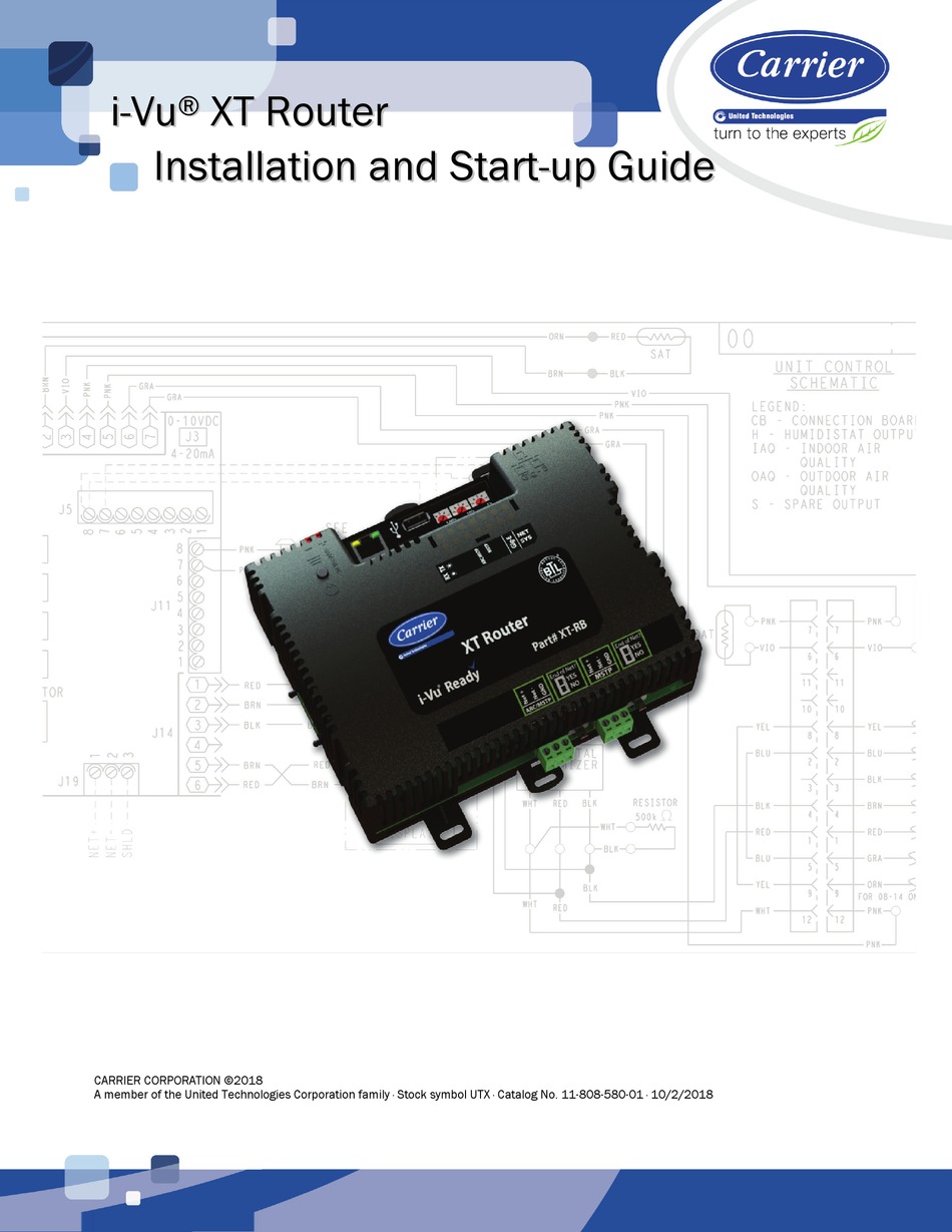 CARRIER I VU XT NETWORK ROUTER INSTALLATION AND STARTUP MANUAL ManualsLib