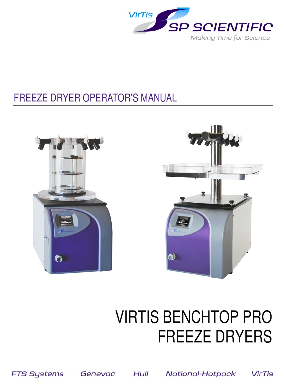 SP SCIENTIFIC VIRTIS BENCHTOP PRO SERIES OPERATOR'S MANUAL Pdf Download ...