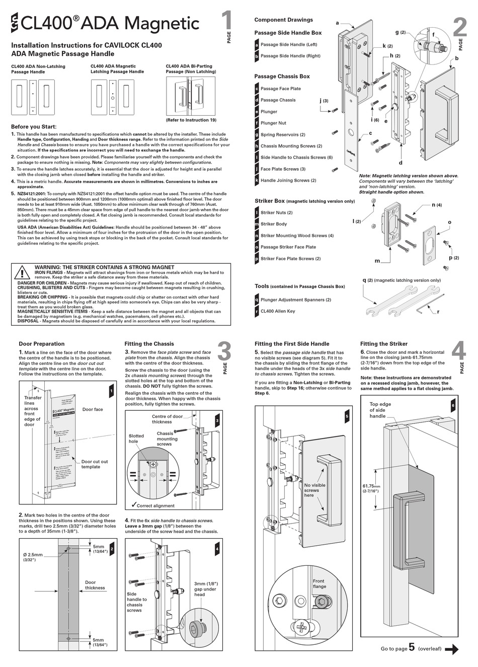 CAVITY SLIDERS CAVILOCK CL400 ADA INDOOR FURNISHING