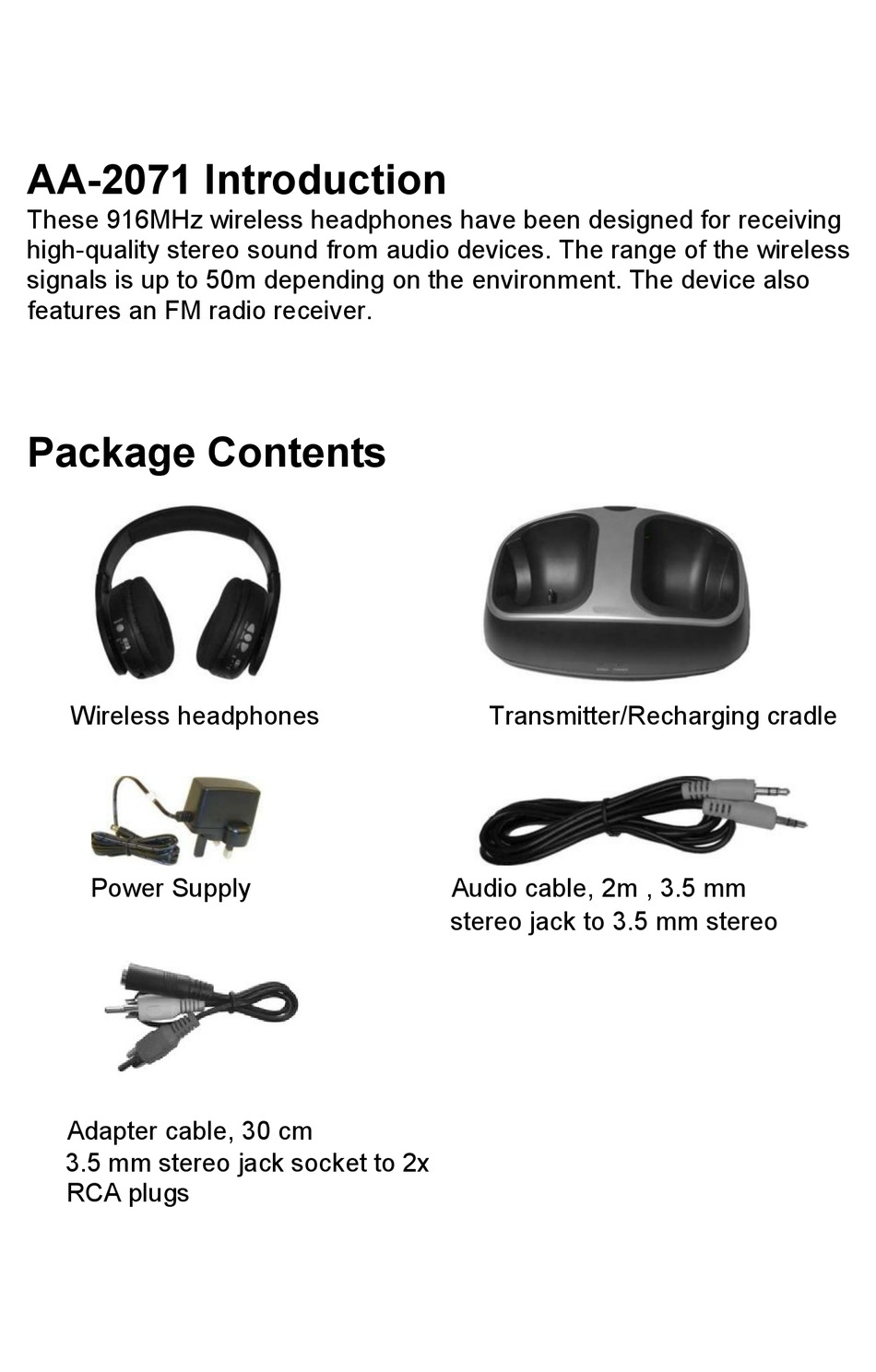 JAYCAR AA2071 WIRELESS HEADPHONES MANUAL ManualsLib