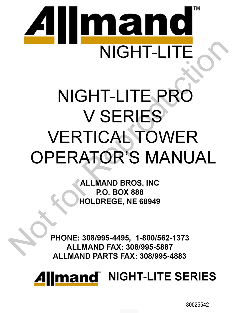 Allmand Night Lite Pro V Series