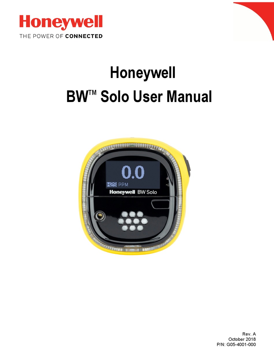 HONEYWELL ANALYTICS BW Solo Replacement 1 BWS-WSC-1 