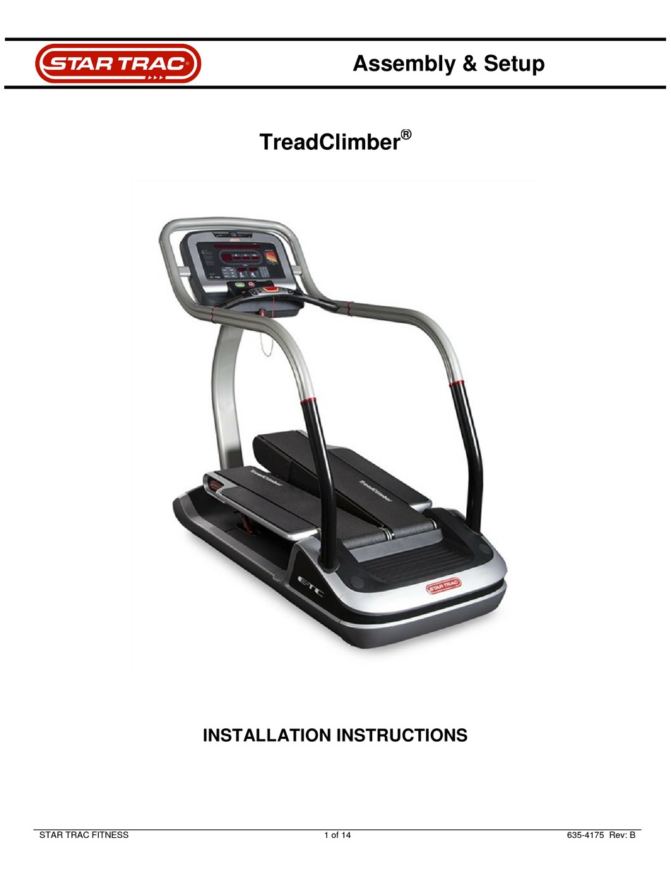 Star Trac Treadmill Manual