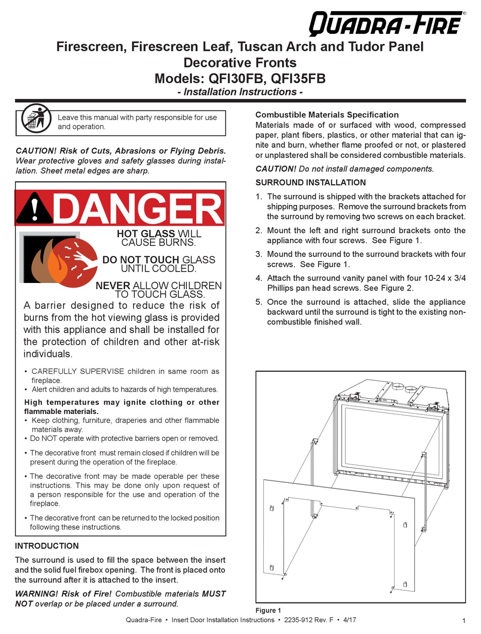 QUADRAFIRE QFI30FB INDOOR FIREPLACE INSTALLATION INSTRUCTIONS ManualsLib