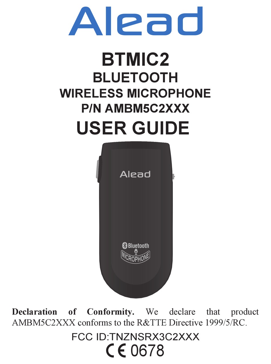 ALEAD BTMIC2 MICROPHONE USER MANUAL ManualsLib