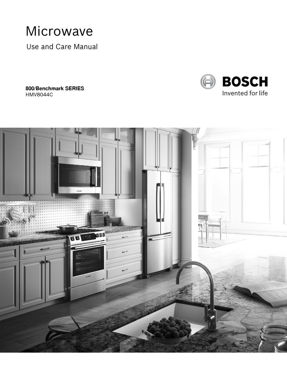 BOSCH 800 SERIES MICROWAVE OVEN USE AND CARE MANUAL ManualsLib