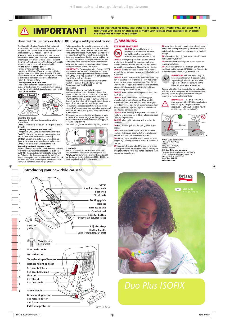 BRITAX DUO PLUS ISOFIX CAR SEAT USER MANUAL ManualsLib