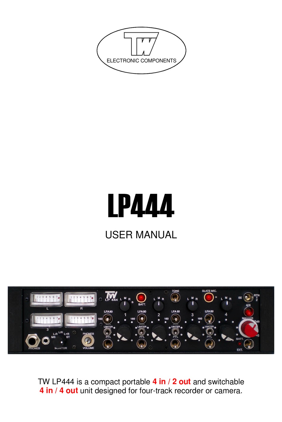 TW ELECTRONIC COMPONENTS LP444 MIXER USER MANUAL ManualsLib