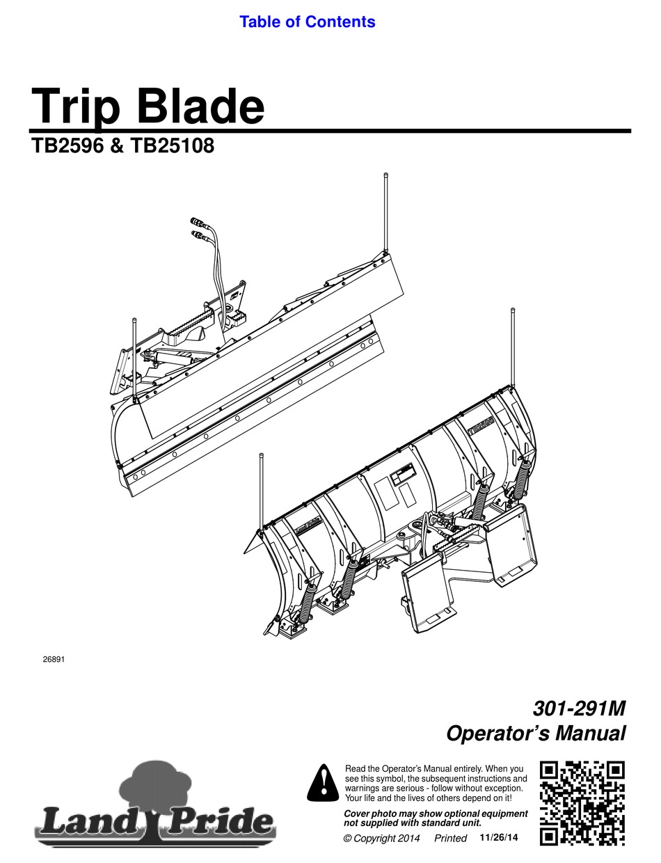 LAND PRIDE TB2596 OPERATING MANUAL Pdf Download ManualsLib