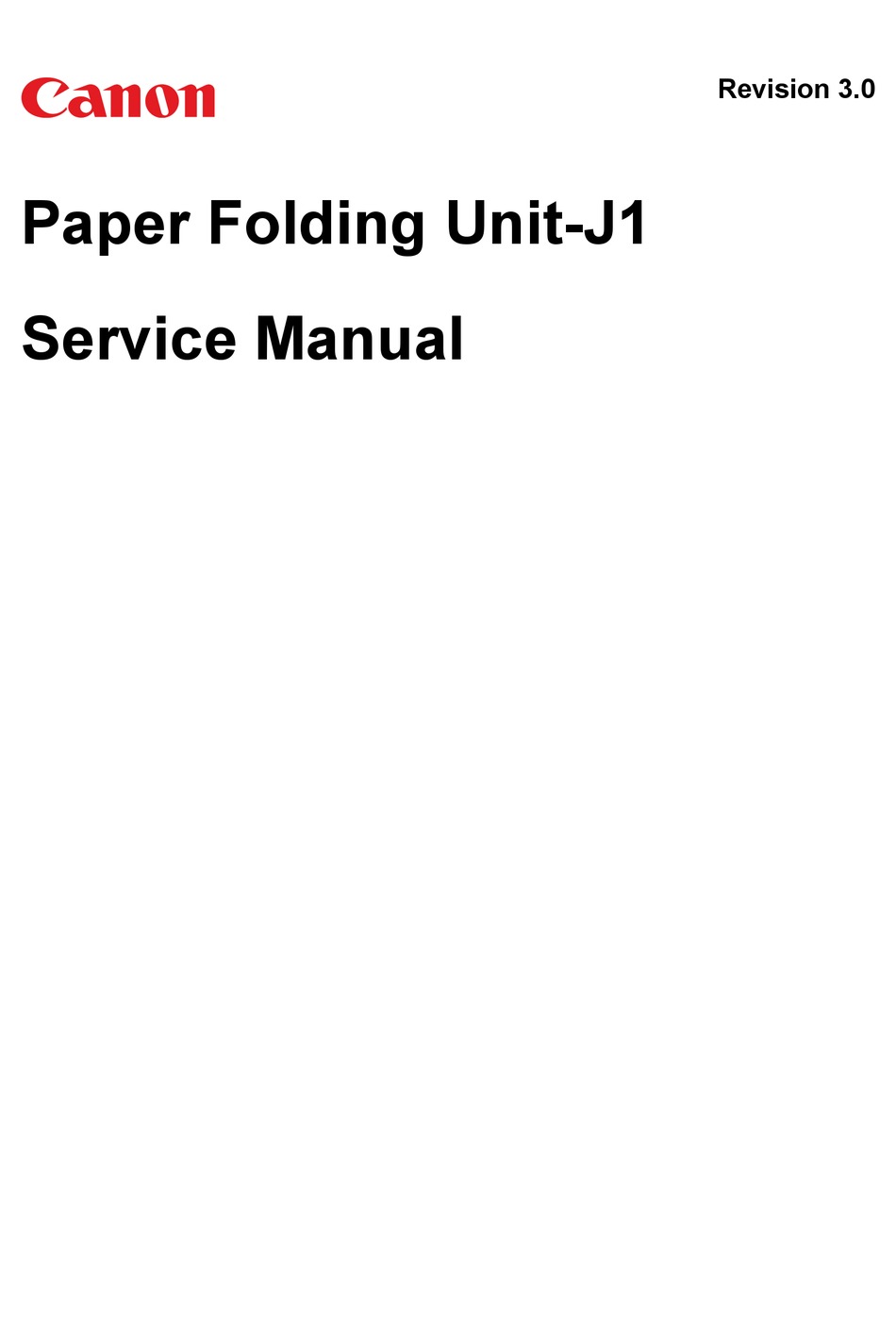 CANON PAPER FOLDING UNITJ1 SERVICE MANUAL Pdf Download ManualsLib