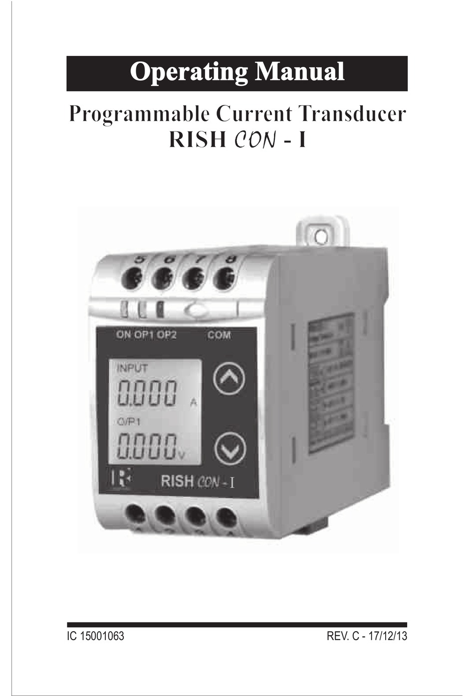RISHABH RISH CON I TRANSDUCER OPERATING MANUAL ManualsLib