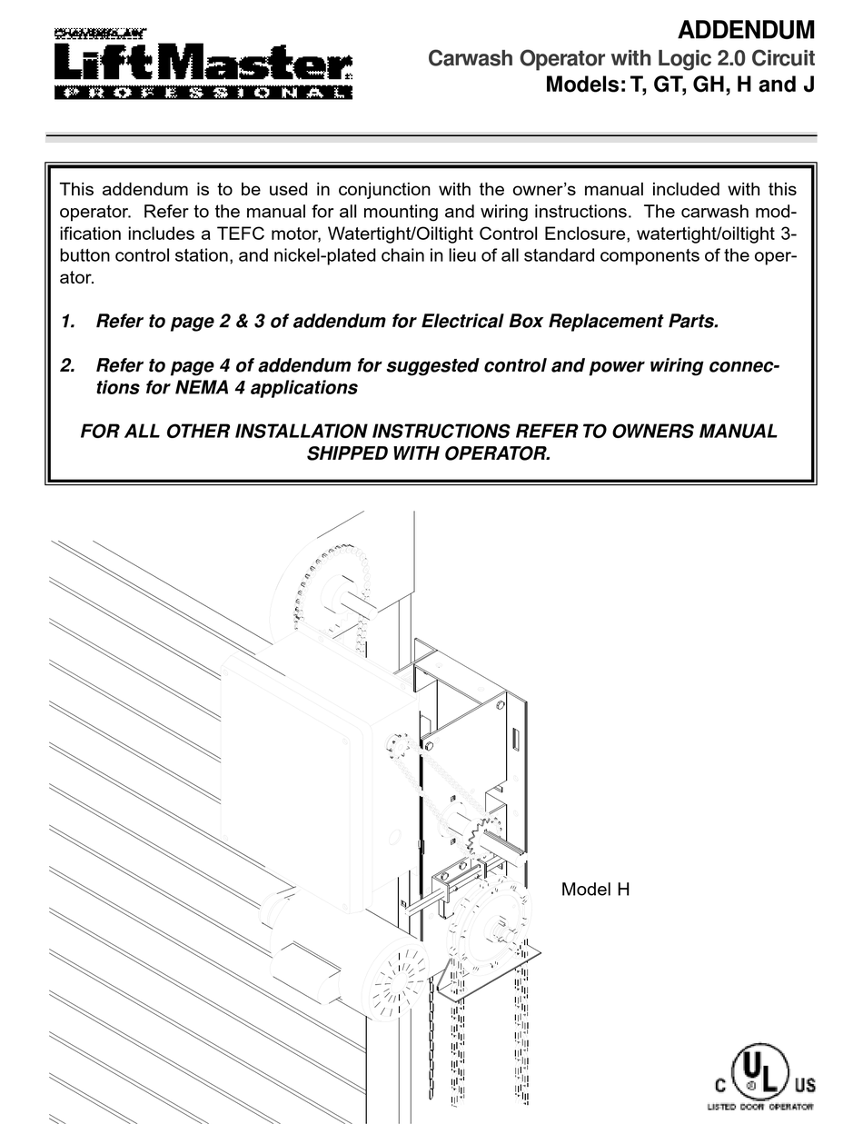 CHAMBERLAIN T DOOR OPENING SYSTEM INSTALLATION INSTRUCTIONS ManualsLib