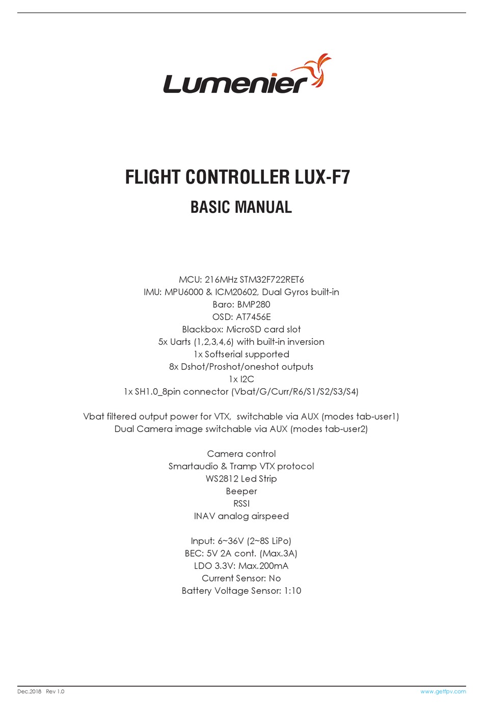 LUMENIER LUX-F7 BASIC MANUAL Pdf Download | ManualsLib