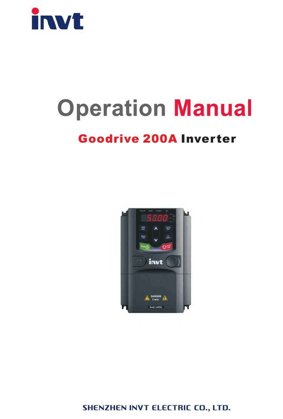 Invt Goodrive 200a Operation Manual Pdf Download Manualslib