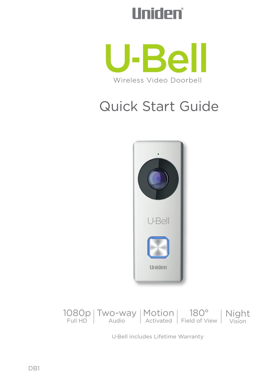 Uniden wireless hot sale video doorbell