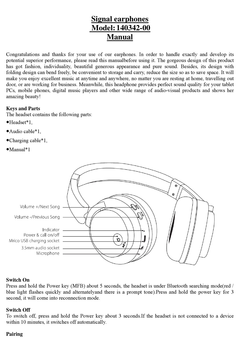 TYPO 14034200 HEADPHONE USER MANUAL ManualsLib
