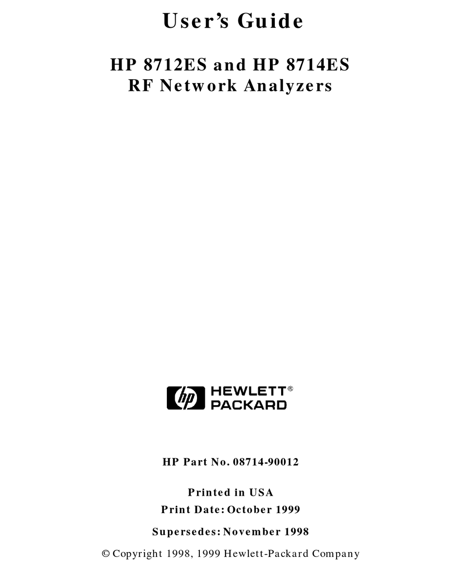 Hp 8710 User Manual