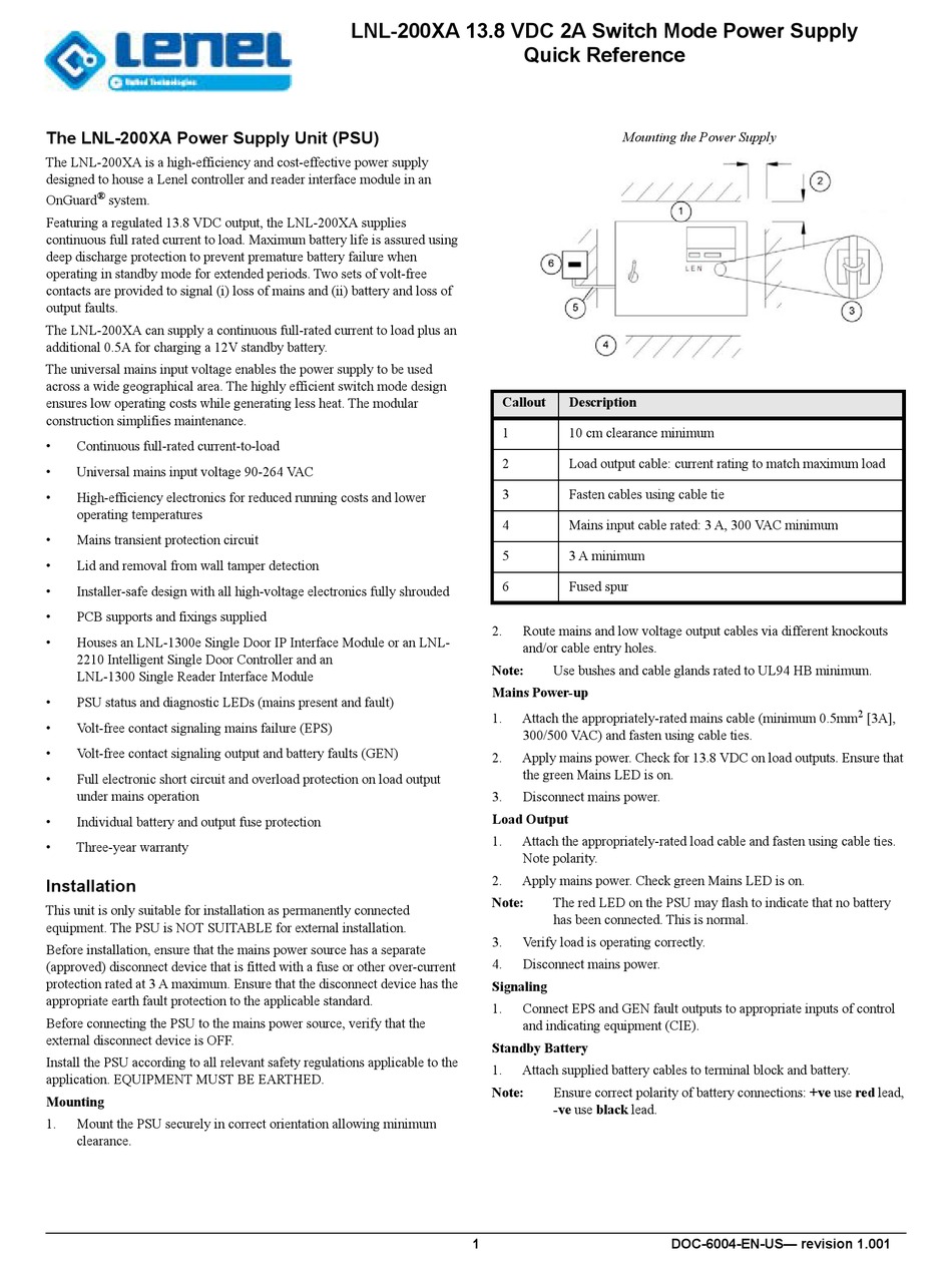 LENEL LNL-200XA USER QUICK REFERENCE MANUAL Pdf Download | ManualsLib