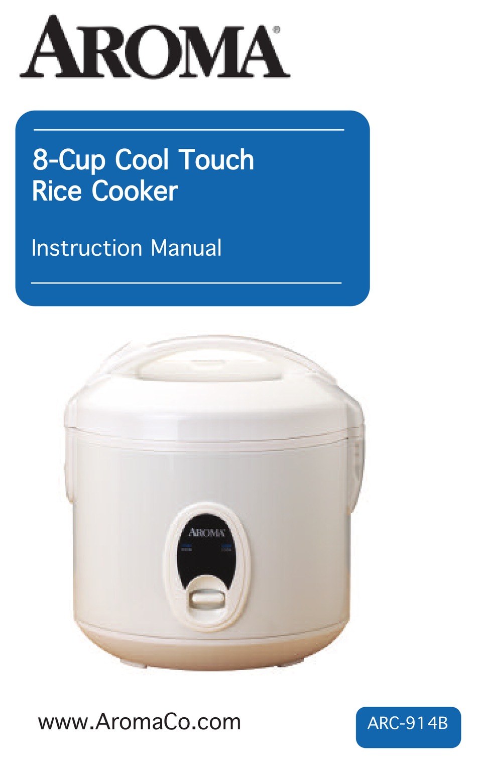 Aroma Arc-914S 8-Cup Cool-Touch Rice Cooker