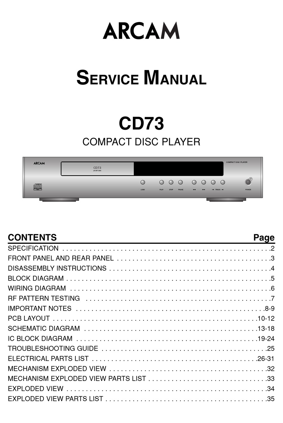 ARCAM CD73 CDプレーヤー リモコン、マニュアル付き (動作品)