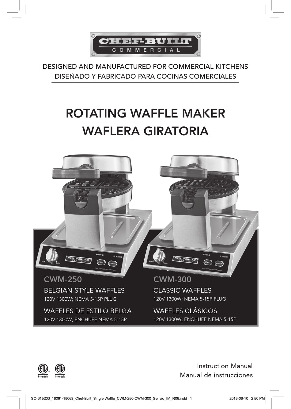 chef built waffle maker