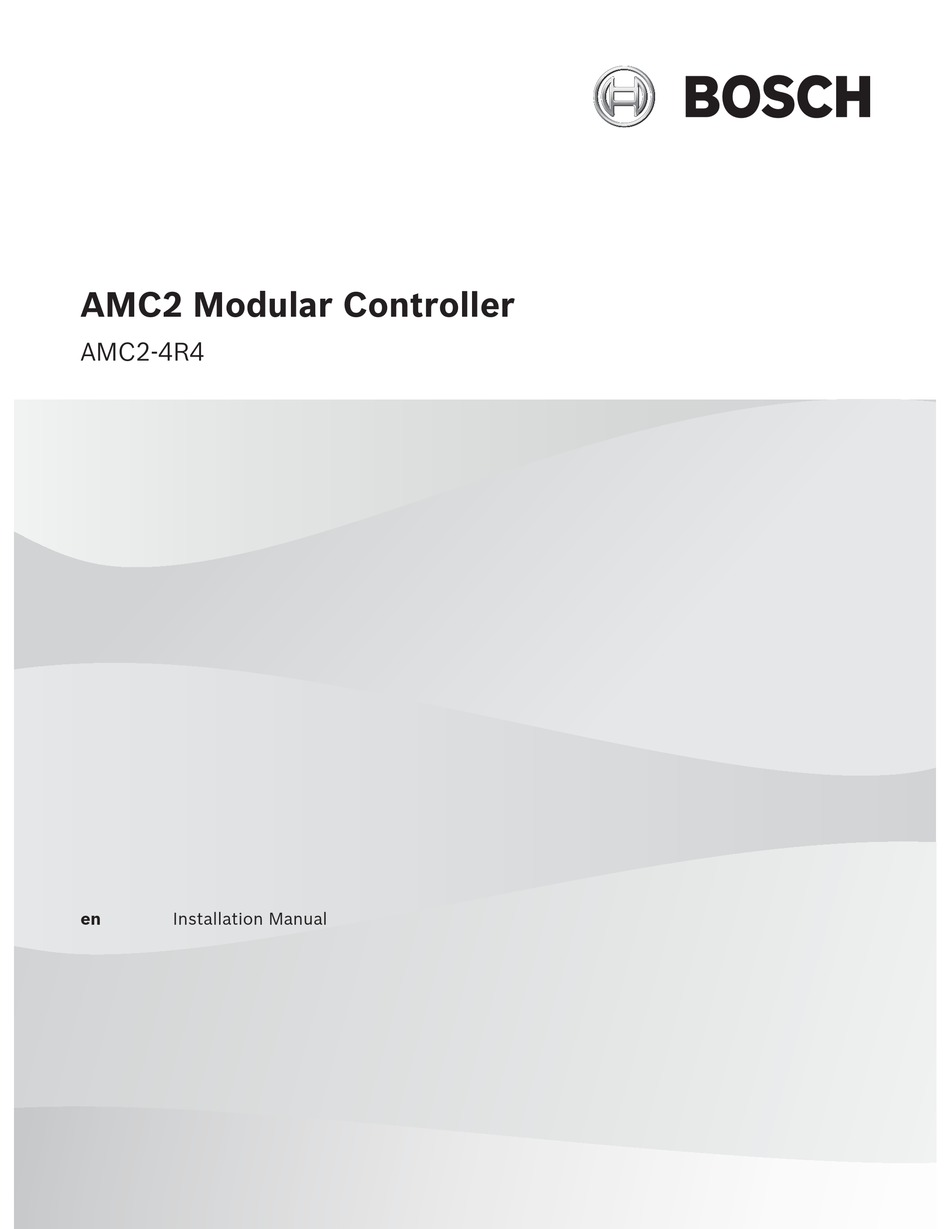 BOSCH AMC2 CONTROLLER INSTALLATION MANUAL ManualsLib