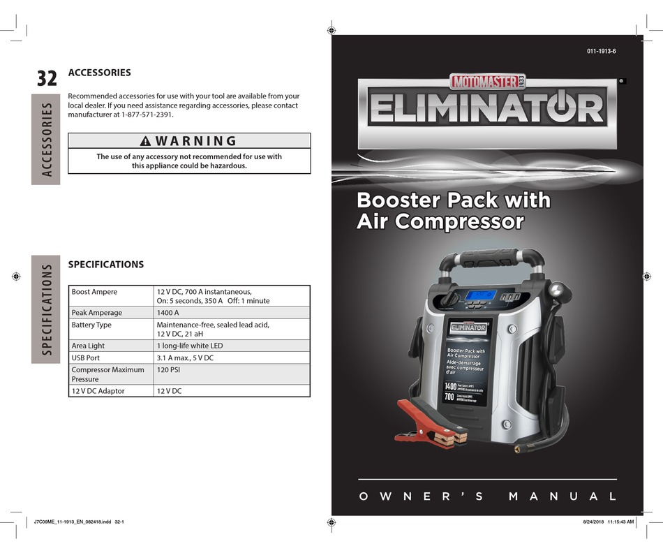 Motomaster Eliminator Battery Booster Pack With Air Compressor Manual download free software