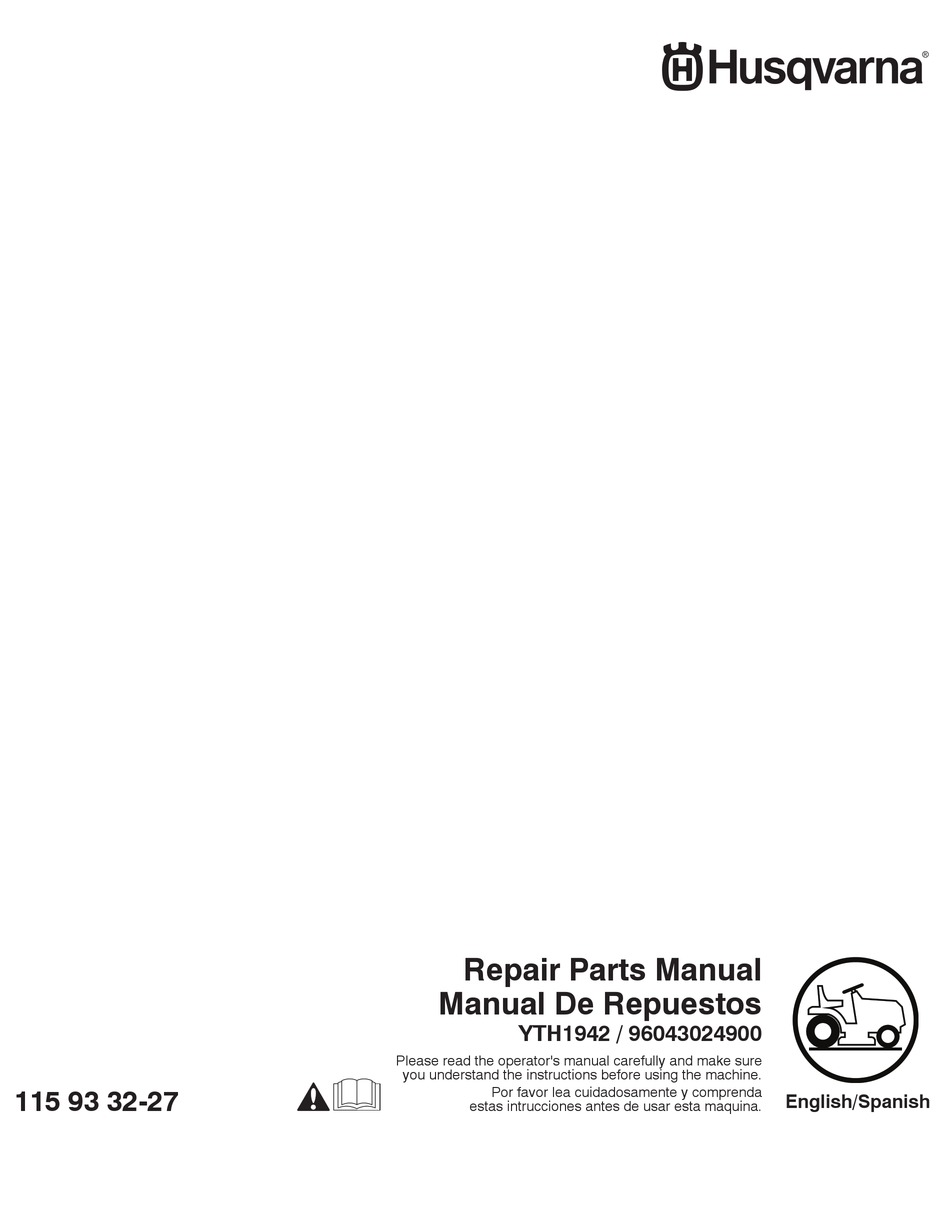 HUSQVARNA YTH1942 PARTS MANUAL Pdf Download | ManualsLib