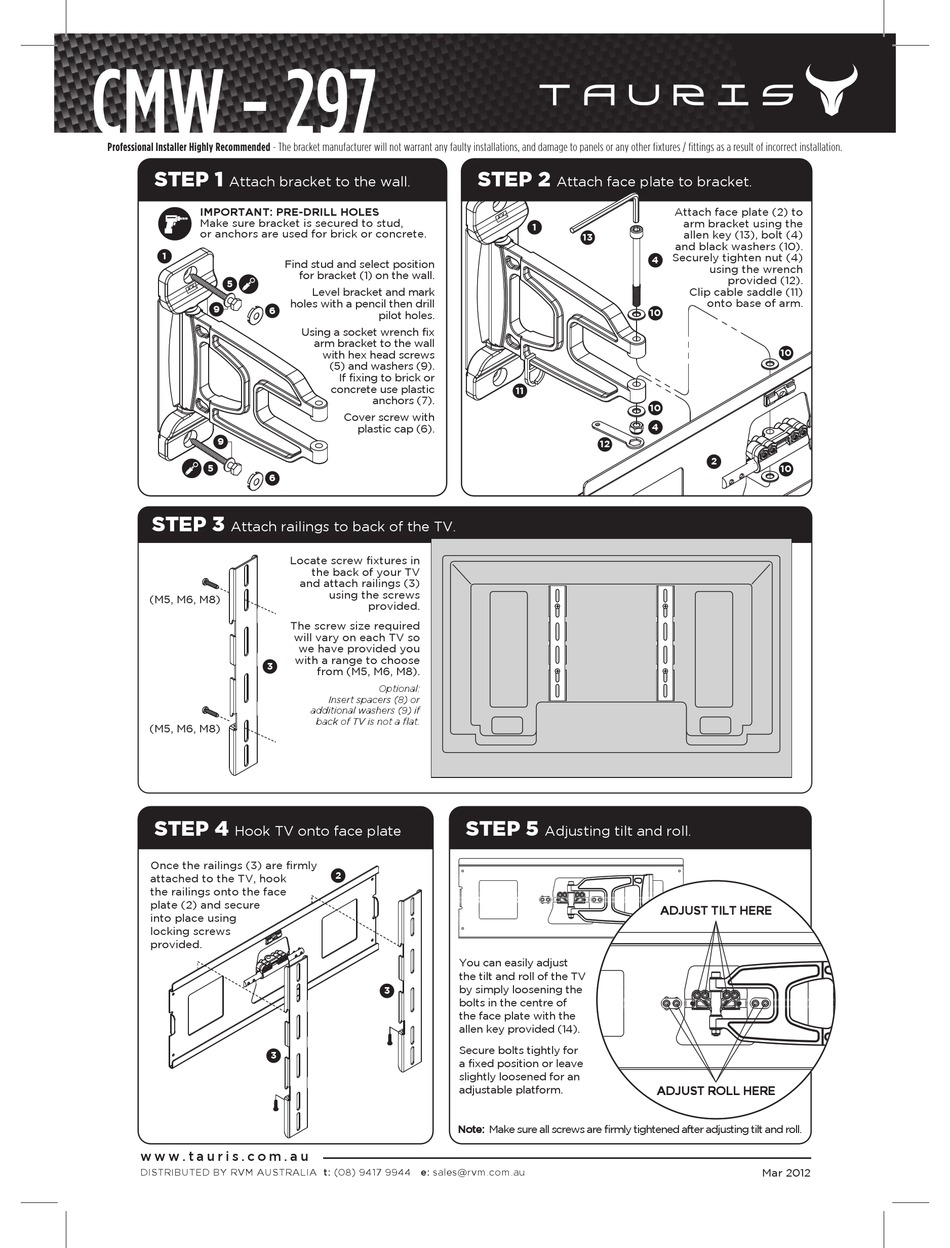 TAURIS CMW297 MANUAL Pdf Download ManualsLib